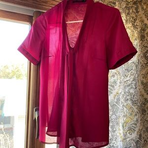 Pink chiffon blouse